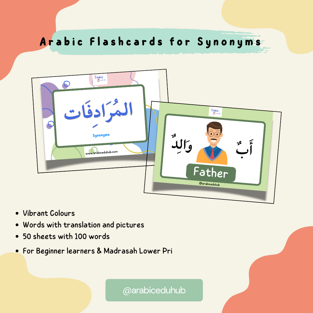 Arabic Flashcards for Synonyms &Antonyms